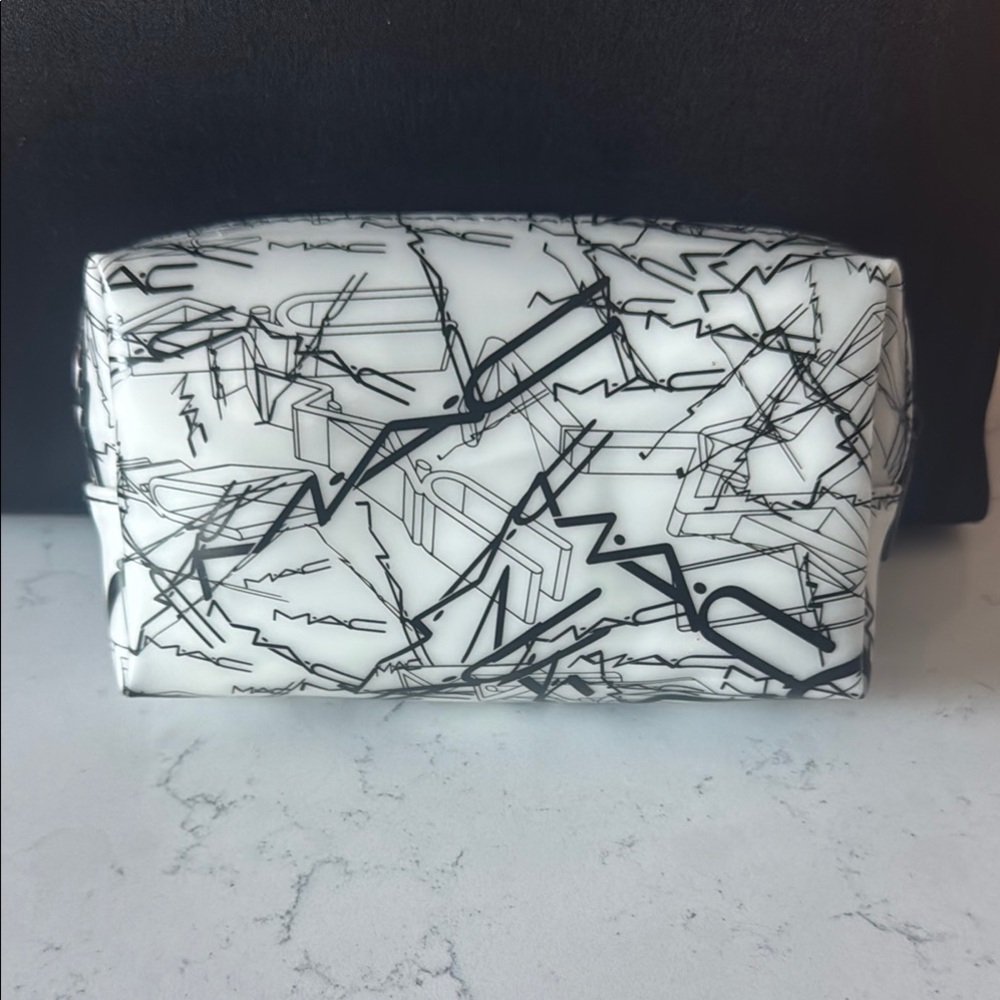 MAC Cosmetics Abstract Black and White Makeup Pouch